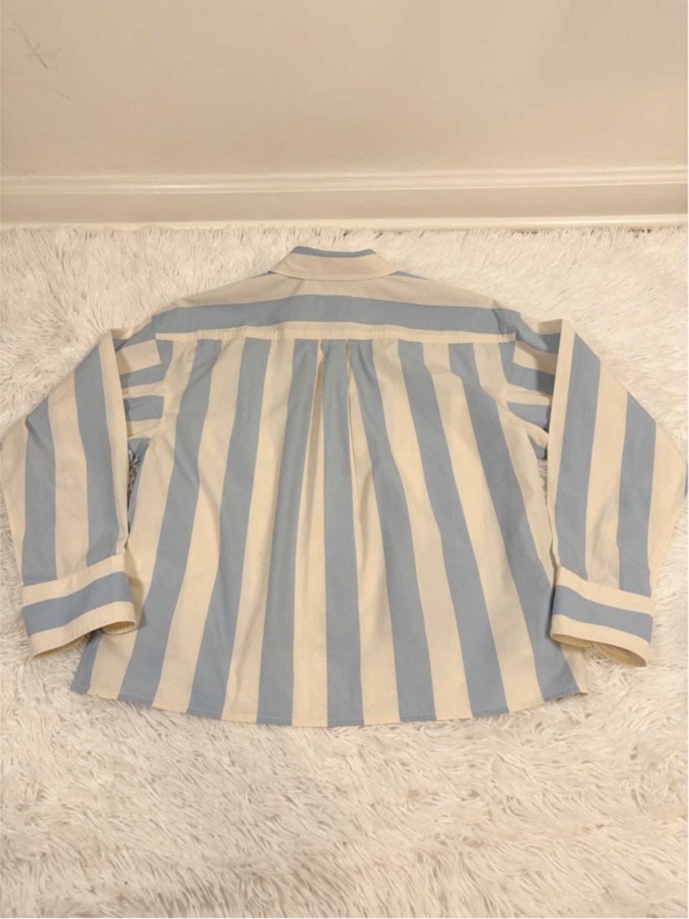 J. Crew Collection long sleeve Relaxed-fit cropped shirt in Barlow stripe - Picture 13 of 14